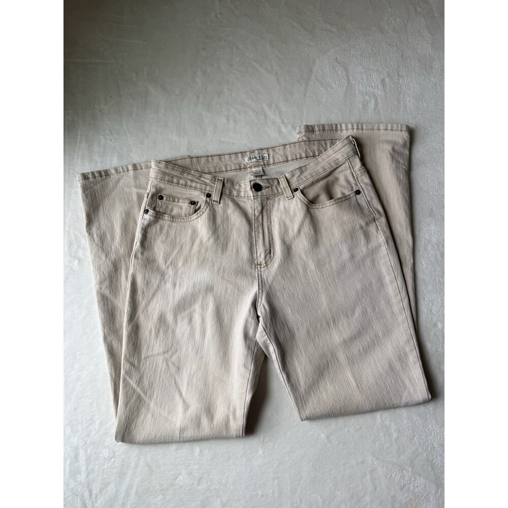 St John's‎ Bay Cotton Tan Jeans Pants Women's Size 10 Petite Preppy Modern